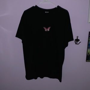 black butterfly tshirt